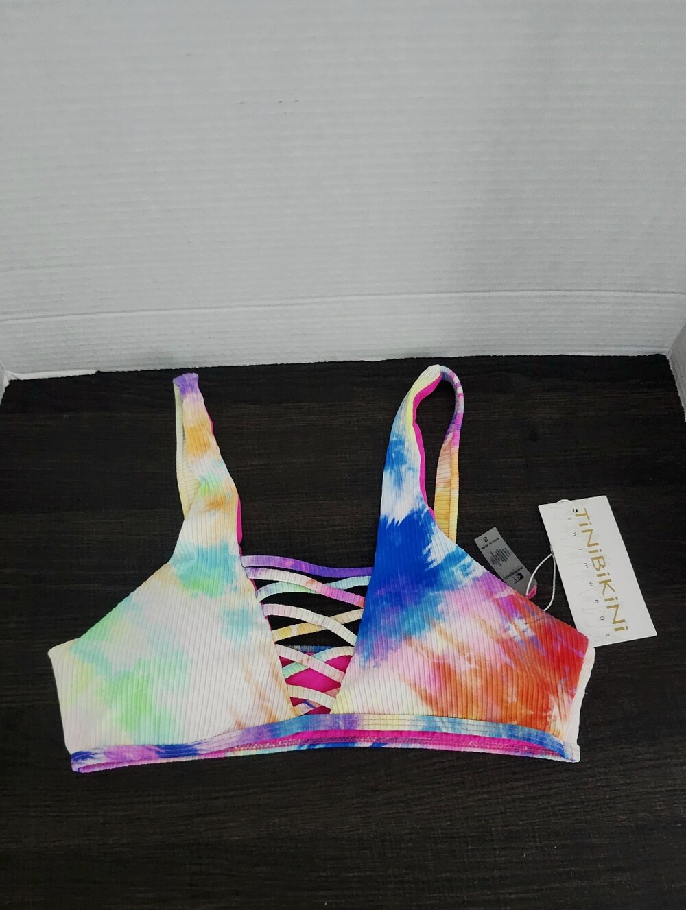 NWT TiniBikini Multicolor Tie-Dye Swimsuit Top